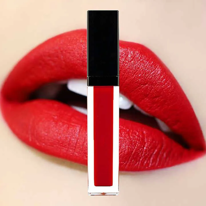 أحمر شفاه عضوي غير لامع من علامة تجارية خاصة للنساء والرجال بلون وردي سلس Private Label Organic Matte Lipstick for Women and Men in Smooth Pink