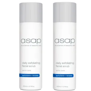 asap daily exfoliating facial scrub duo