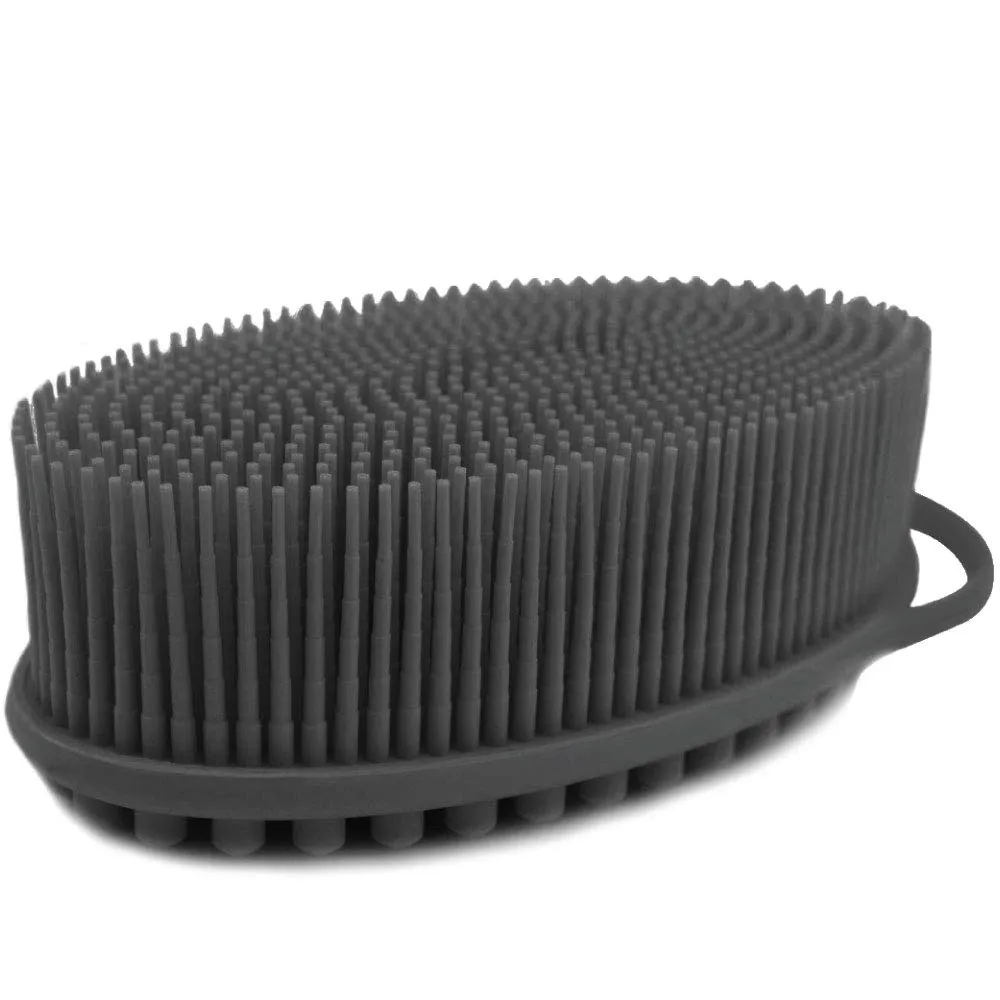 Avilana Exfoliating Silicone Body Scrubber Easy to Clean, Lathers Well, Long Lasting, And More Hygienic Than Traditional Loofah (Marbled)