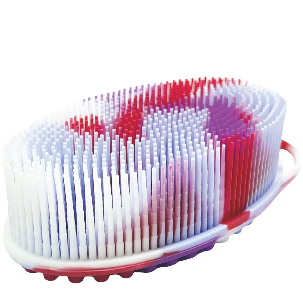 Avilana Exfoliating Silicone Body Scrubber Easy to Clean, Lathers Well, Long Lasting, And More Hygienic Than Traditional Loofah (Marbled)