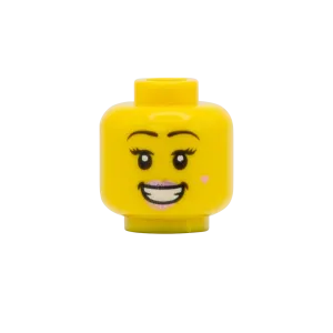 Big Grin / Closed Eyes Singing - LEGO Minifigure Head