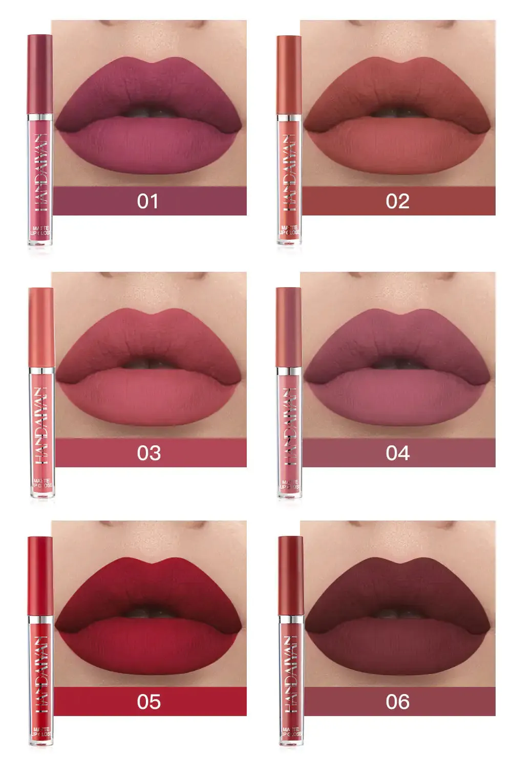 Conjunto de Batons Líquidos Matte Handaiyan