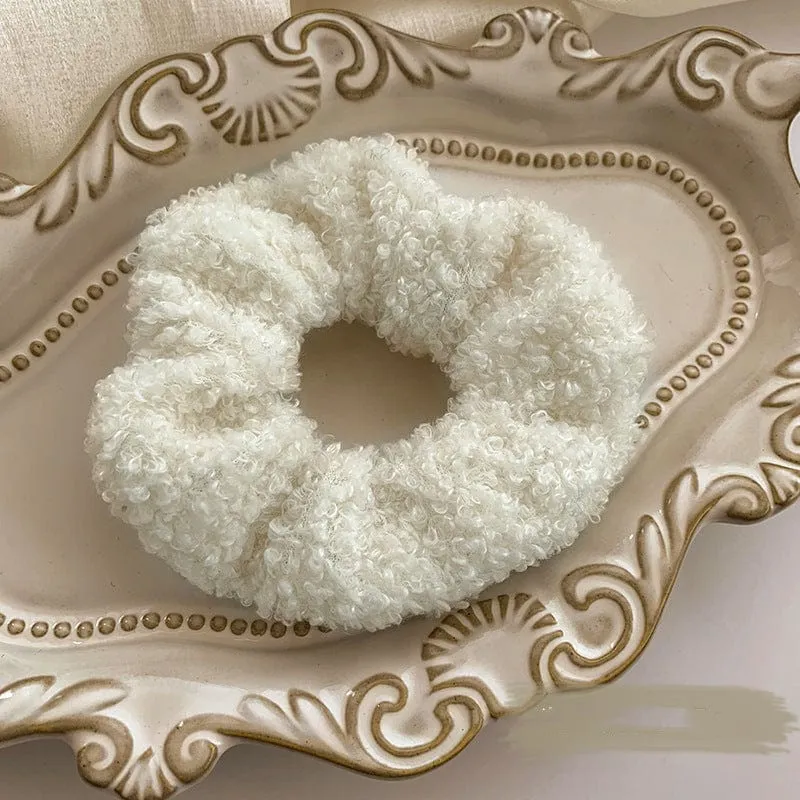 Cream and White Colored Scrunchy Variety