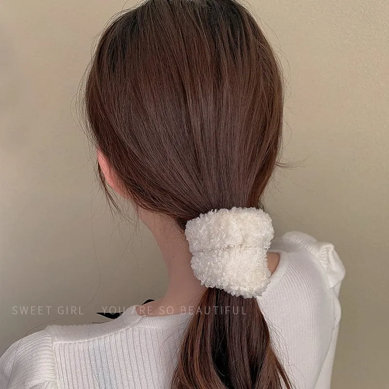 Cream and White Colored Scrunchy Variety