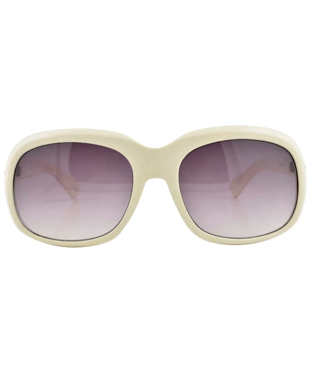 DeLaCREME Cream Square Sunglasses