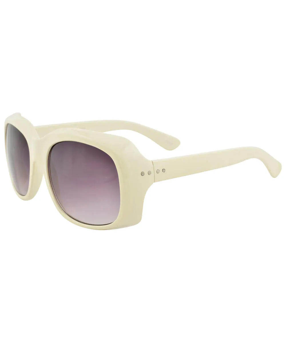 DeLaCREME Cream Square Sunglasses