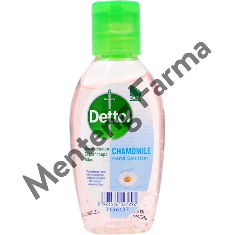 Dettol Hand Sanitizer Chamomile 50 mL - Pembersih Tangan Tanpa Bilas