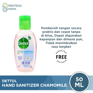 Dettol Hand Sanitizer Chamomile 50 mL - Pembersih Tangan Tanpa Bilas