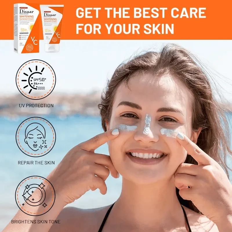 Disaar Nicotinamide & Vitamin C Whitening Sunscreen Cream SPF50 PA    - 80g