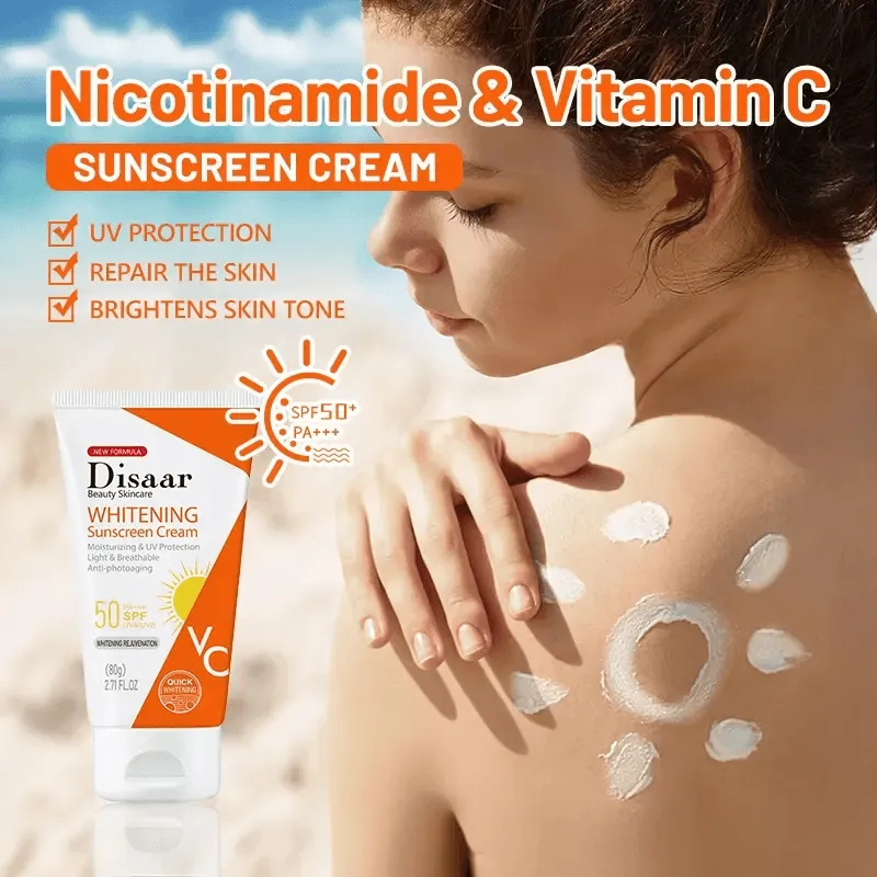 Disaar Nicotinamide & Vitamin C Whitening Sunscreen Cream SPF50 PA    - 80g
