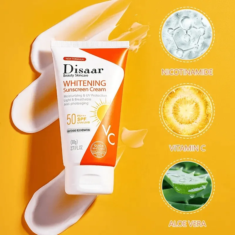Disaar Nicotinamide & Vitamin C Whitening Sunscreen Cream SPF50 PA    - 80g