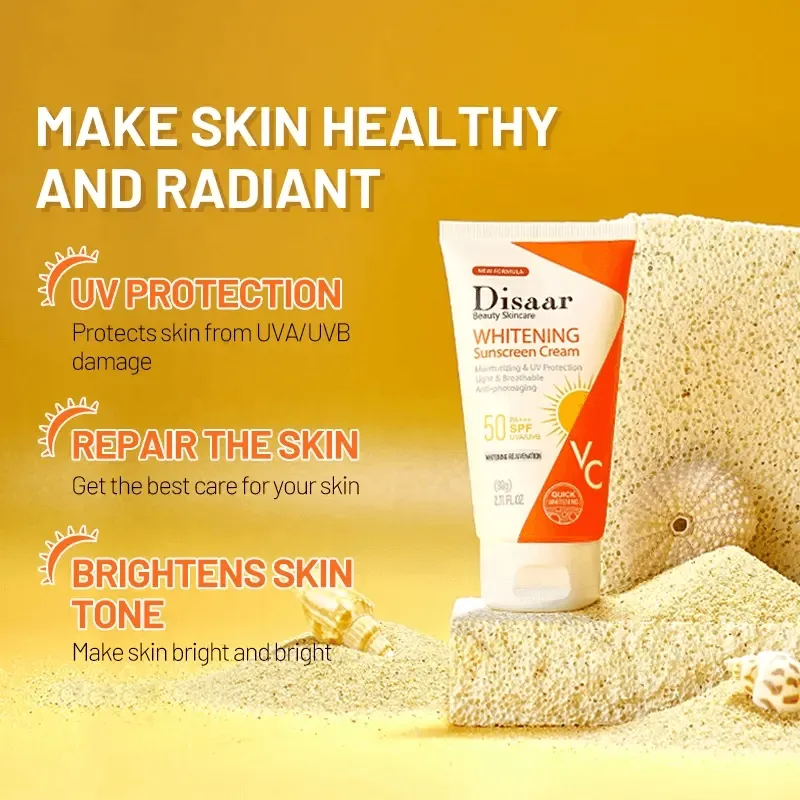 Disaar Nicotinamide & Vitamin C Whitening Sunscreen Cream SPF50 PA    - 80g