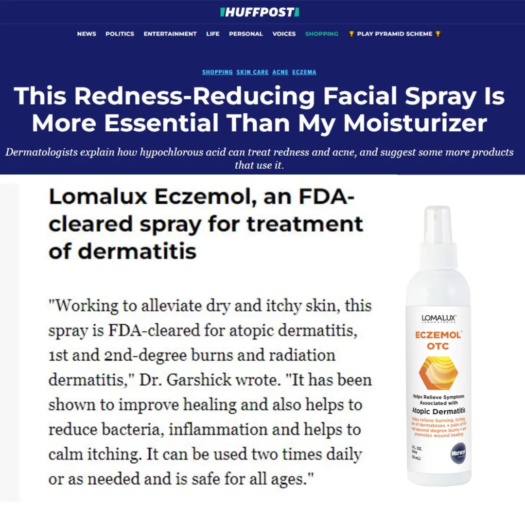 Eczemol OTC Topical Eczema Spray with Hypochlorous Acid (HOCl)