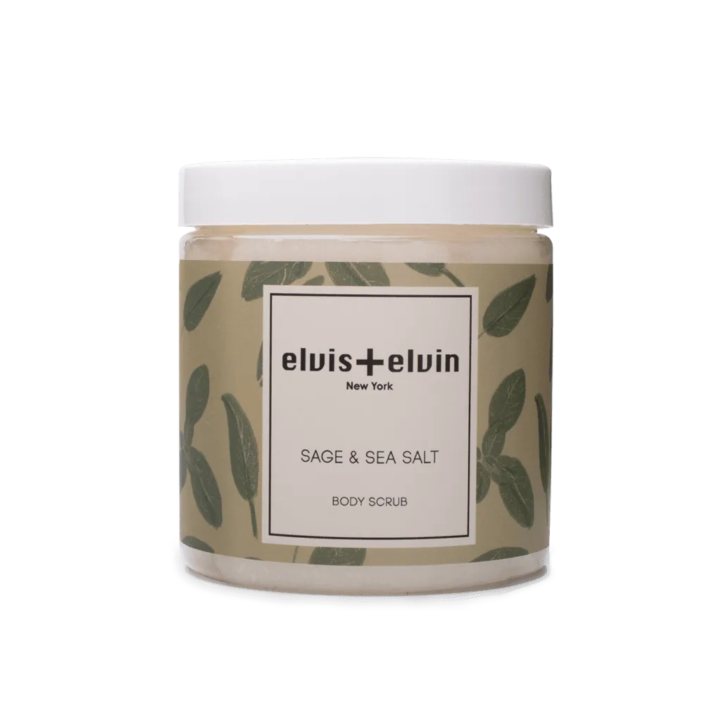 elvis elvin Sage & Sea Salt Body Scrub with Dead Sea Salt 300ml