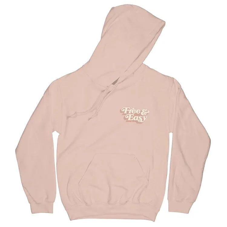 FREE & EASY UNISEX DON'T TRIP DROP SHADOW OG HOODIE in Blush