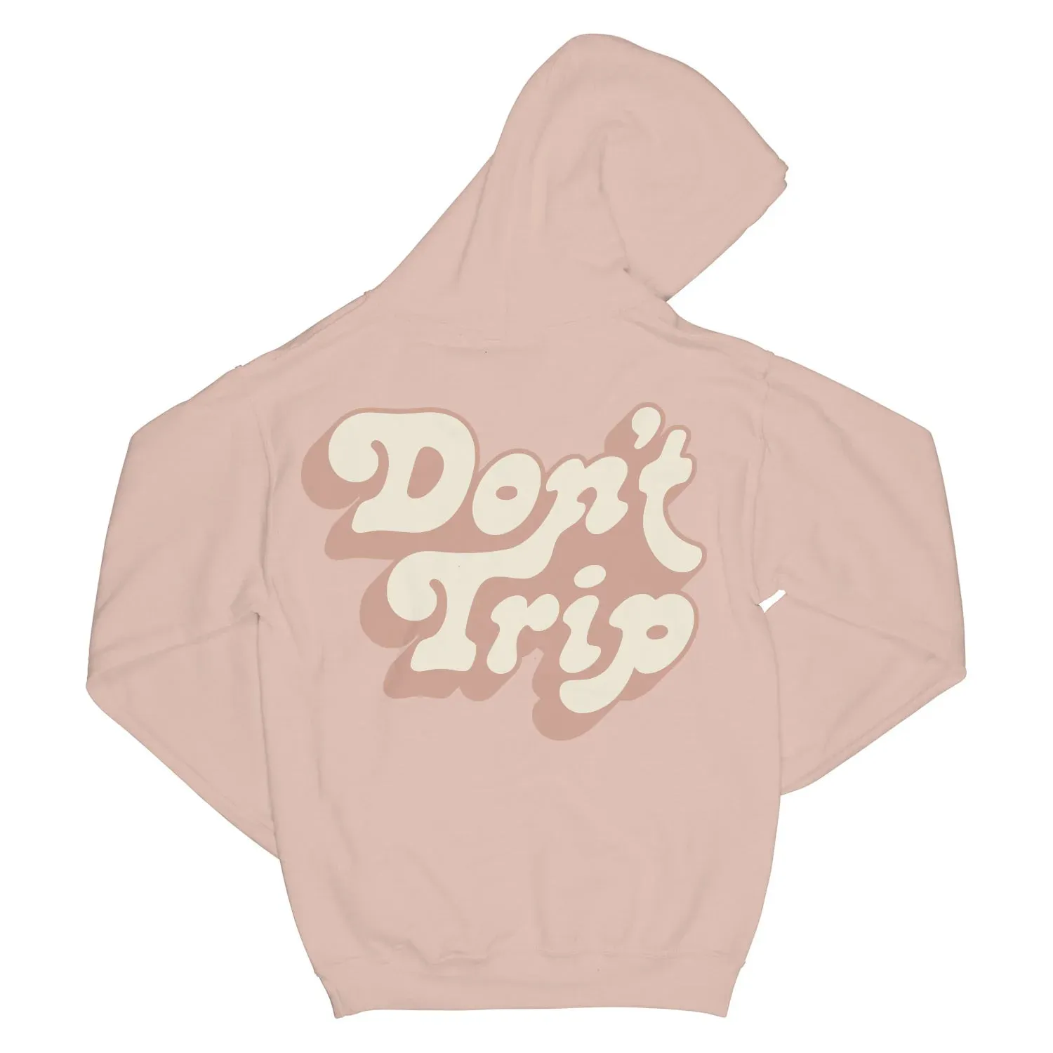 FREE & EASY UNISEX DON'T TRIP DROP SHADOW OG HOODIE in Blush