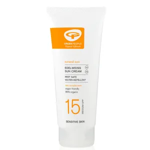 Green People Edelweiss Sun Cream SPF15 with Tan Accelerator 200ml