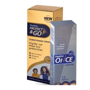 HEDRIN PACKAGE for the destruction of lice and nits and prevention of re-infection 100ml