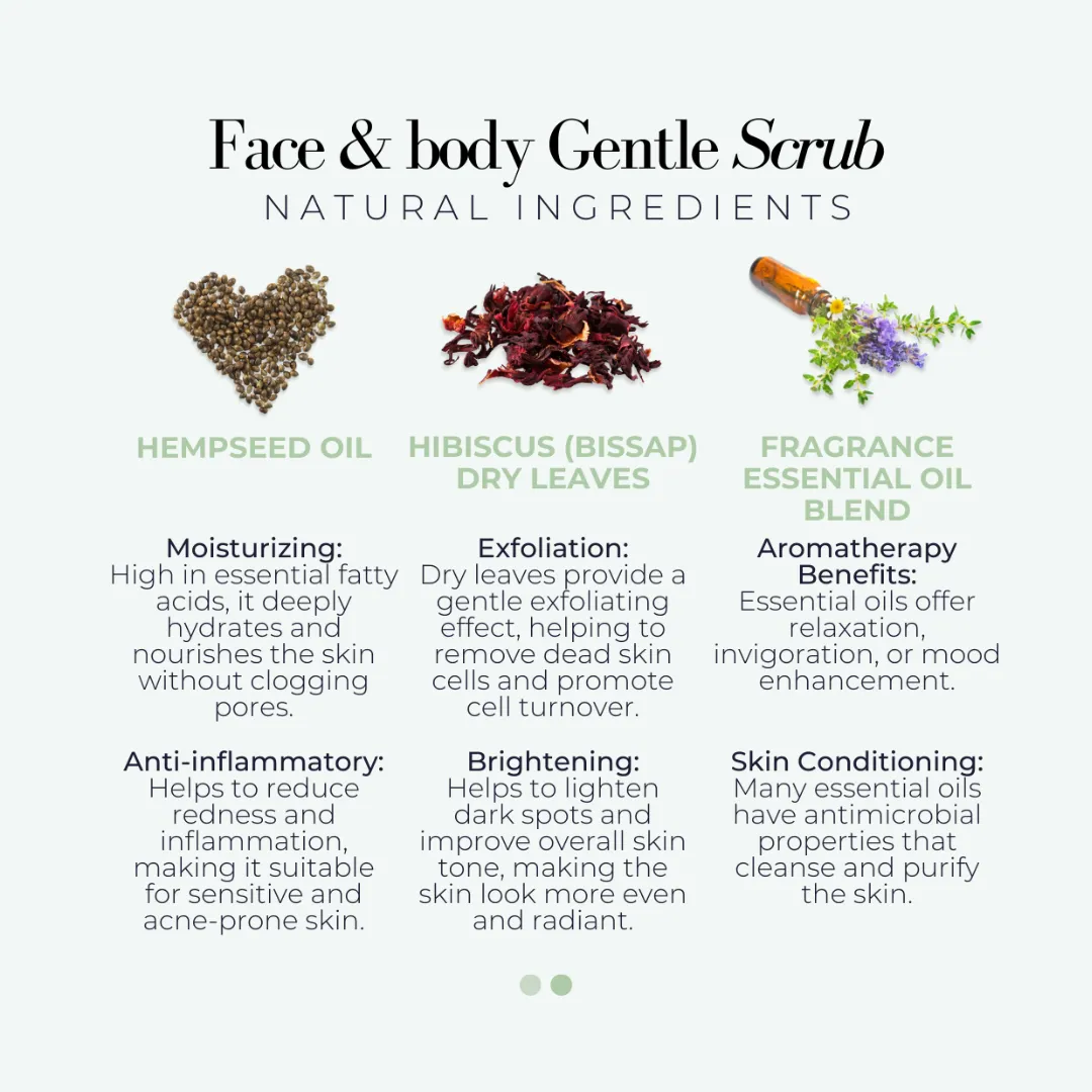 Hibiscus - Almond Face & Body Gentle Scrub