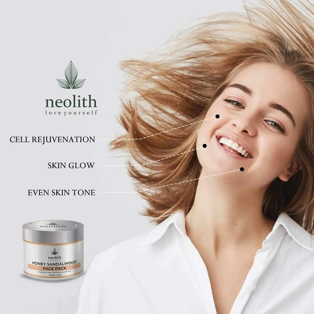 Honey sandalwood face pack (100gm) | NEOLITH
