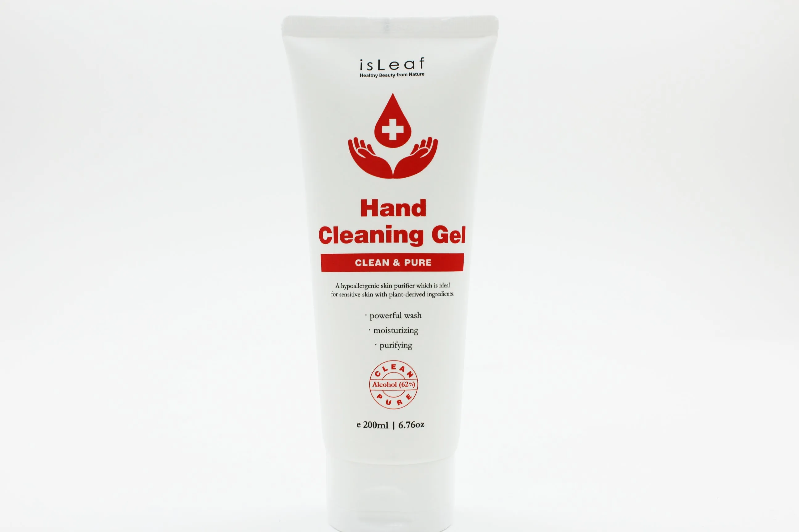 ISLEAF Tube Hand Sanitizer Hand Cleaning Gel, with 62% Alcohol, 6.76 oz (200 ml)