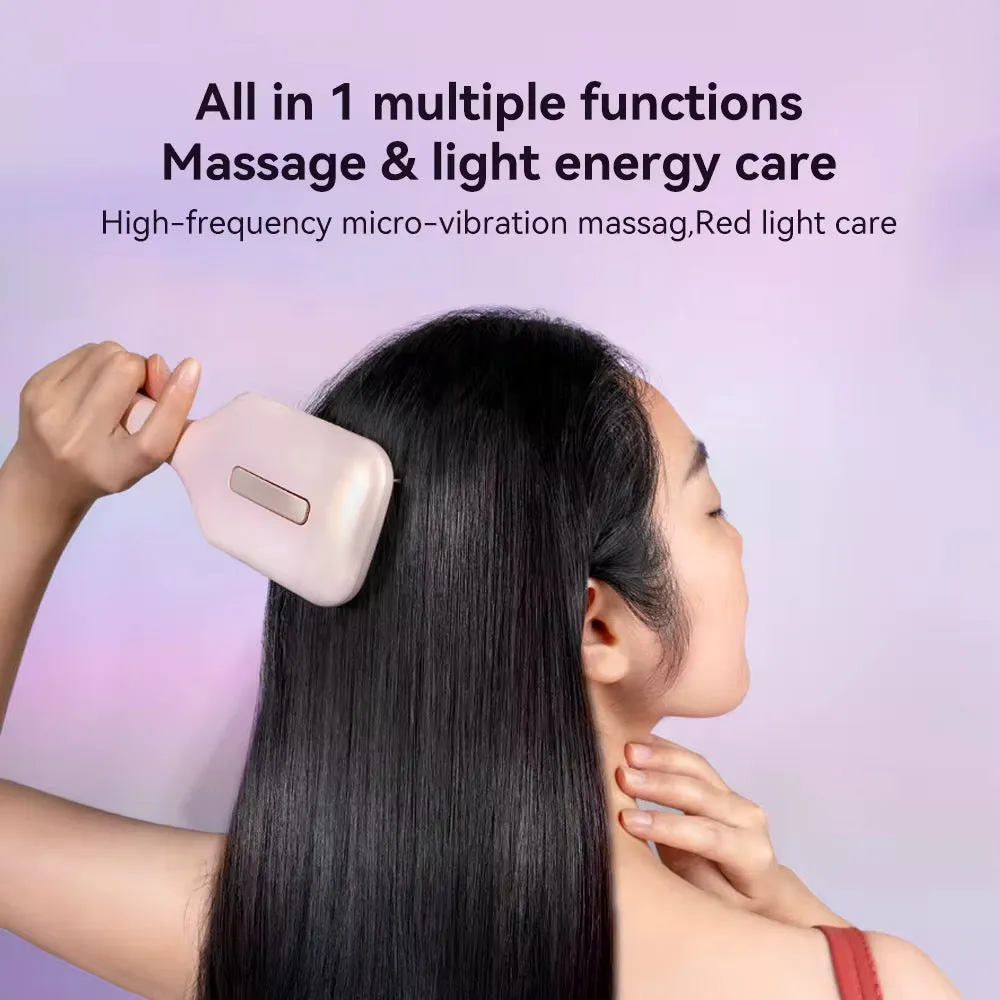 Kemei Electric Hair Loss Growth Brush Diffuser الكهربائية تساقط الشعر نمو فرشاة موزع مدلك اهتزاز فروة
