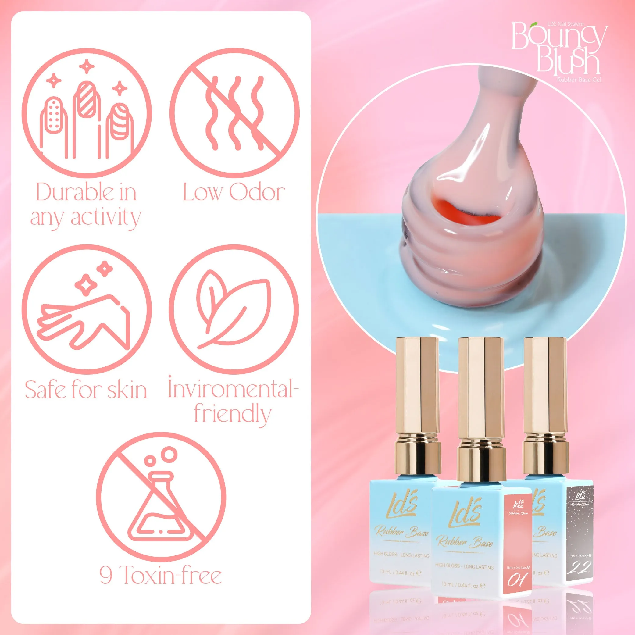 LDS Rubber Base Gel Polish 15ml - RB-06
