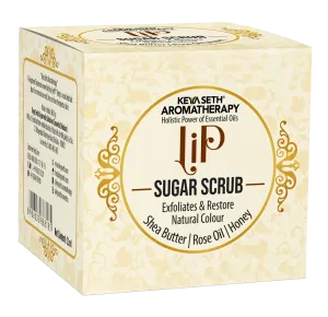 Lip Sugar Scrub with Shea Butter, Rose oil & Honey Gentle Exfoliation Hydration for Dark & Chapped Lips & Restore Natural colour for Men & Women 11ml