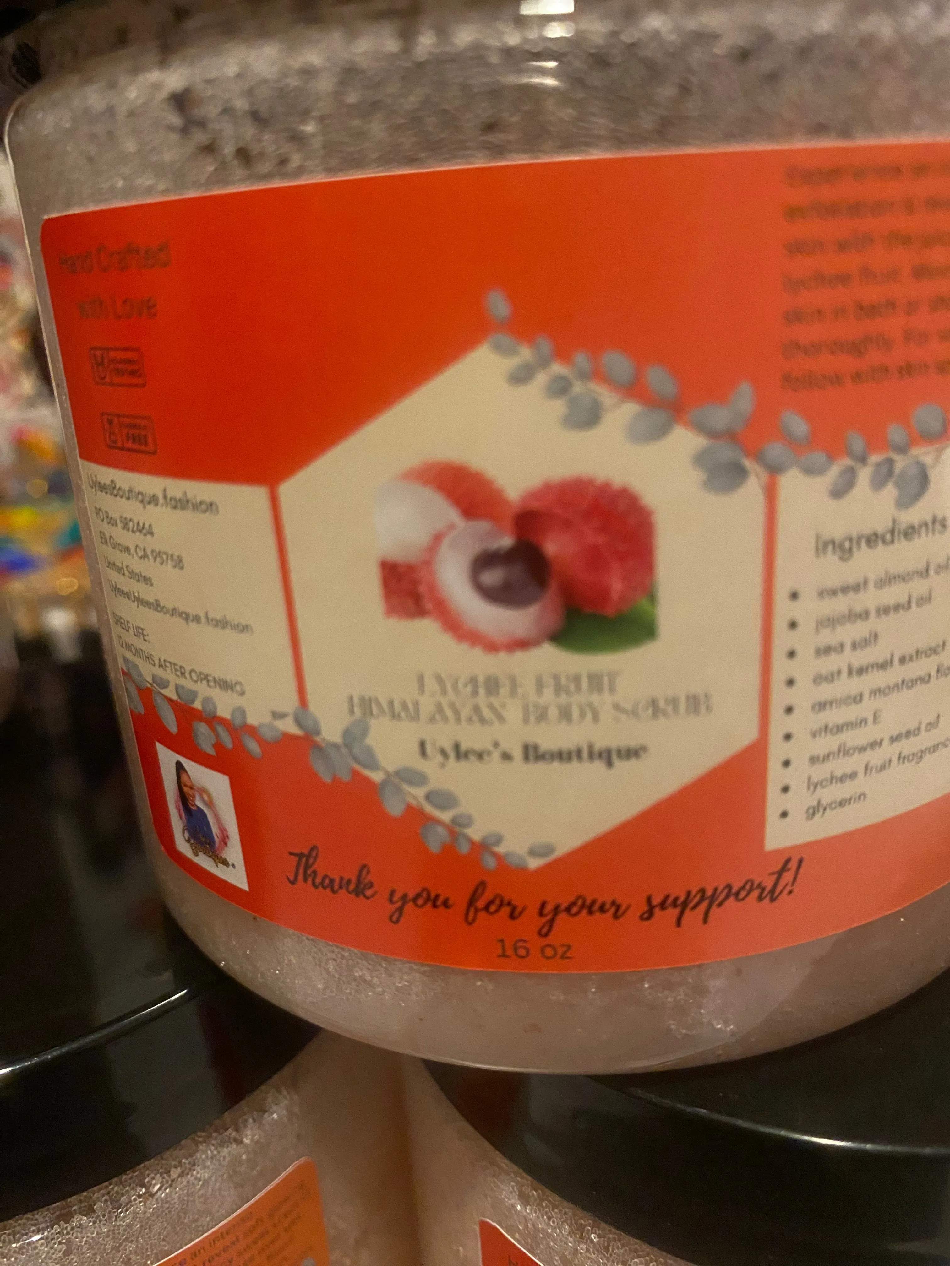 Lychee Fruit Himalayan Body Scrub, 16 oz