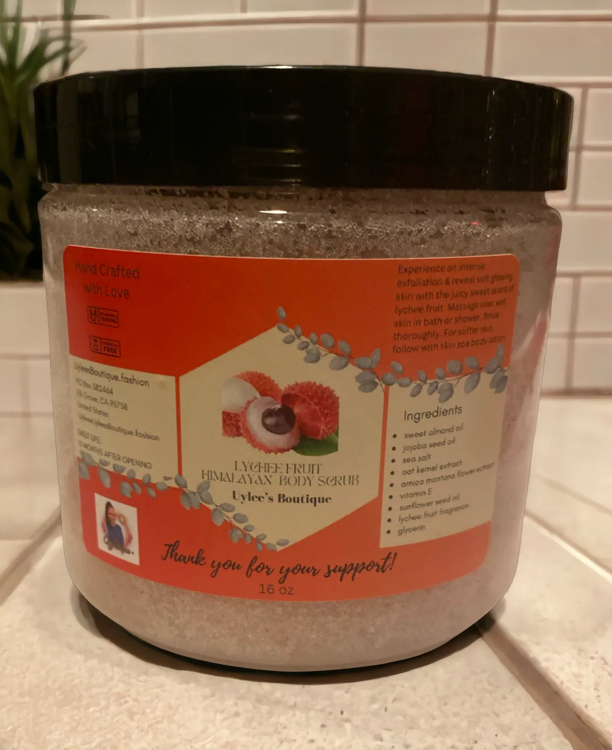 Lychee Fruit Himalayan Body Scrub, 16 oz
