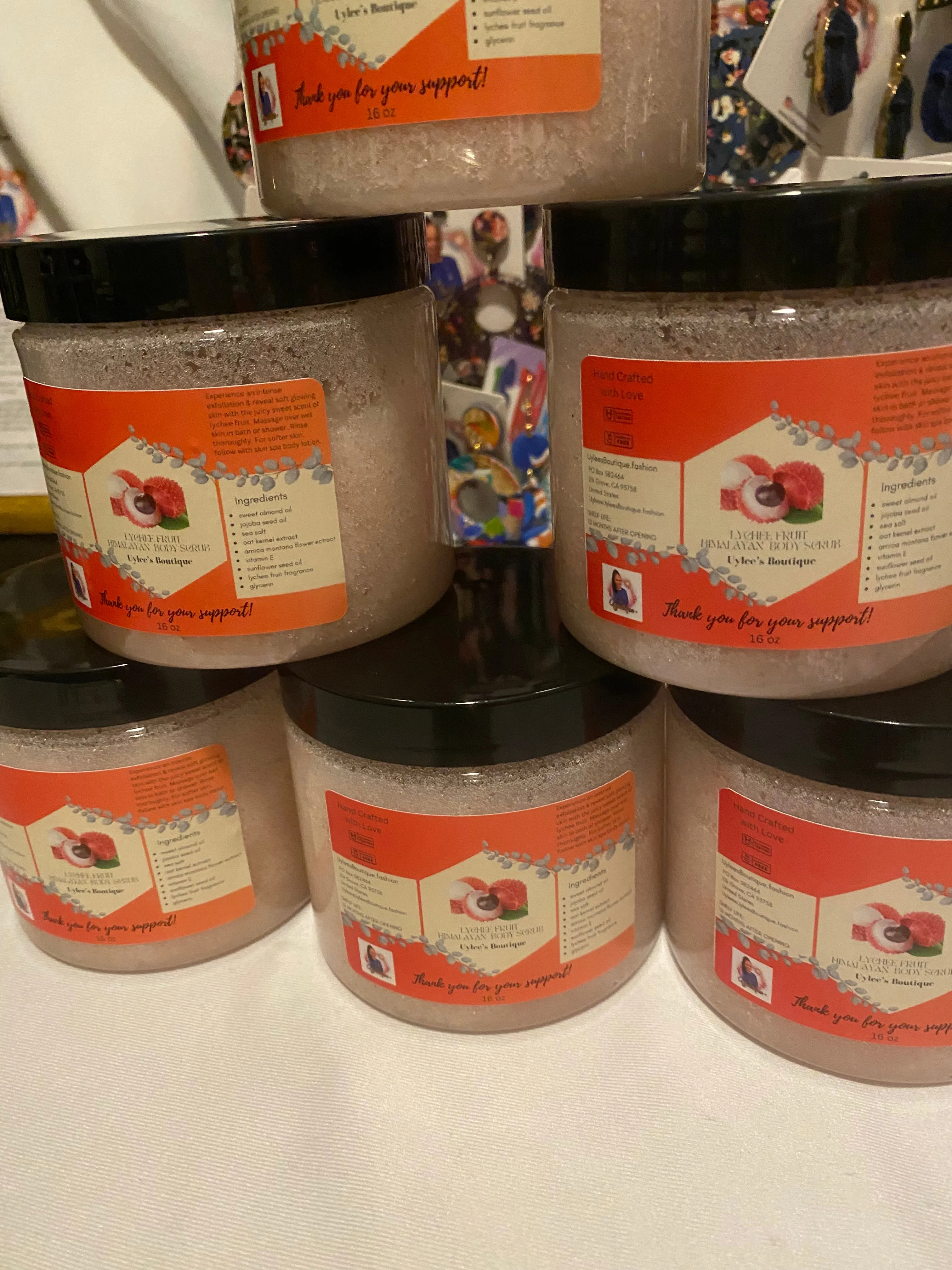 Lychee Fruit Himalayan Body Scrub, 16 oz