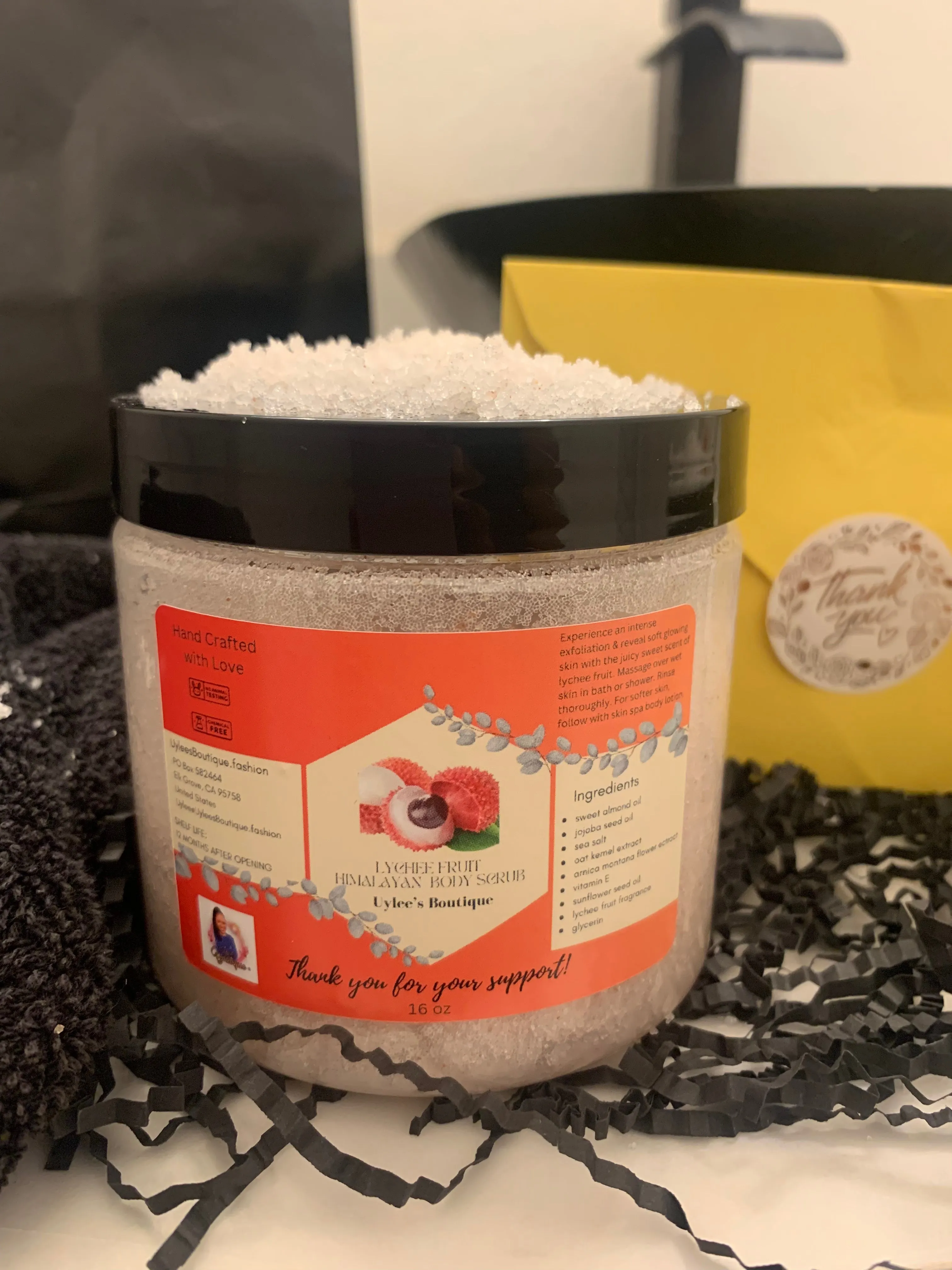 Lychee Fruit Himalayan Body Scrub, 16 oz