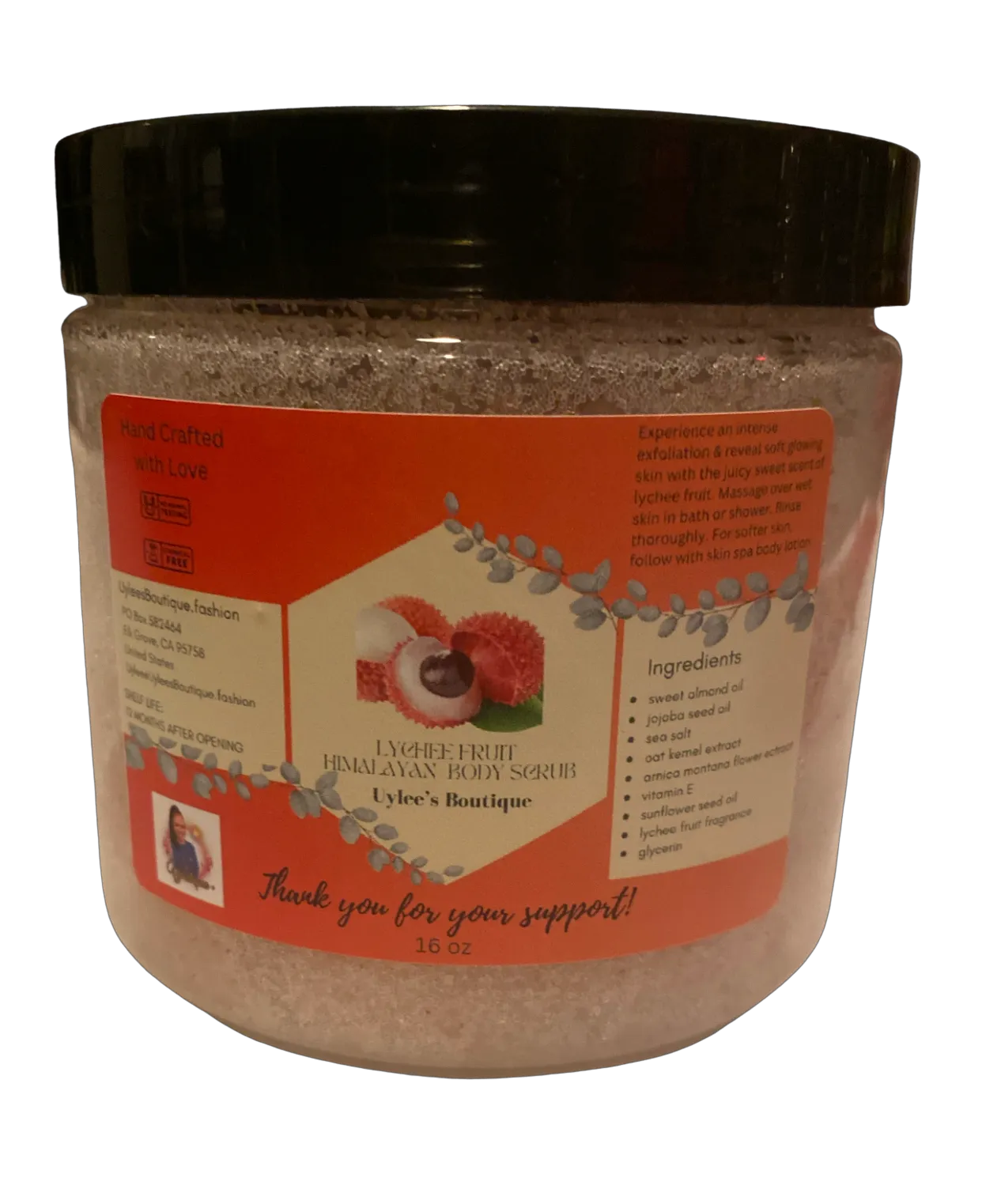Lychee Fruit Himalayan Body Scrub, 16 oz