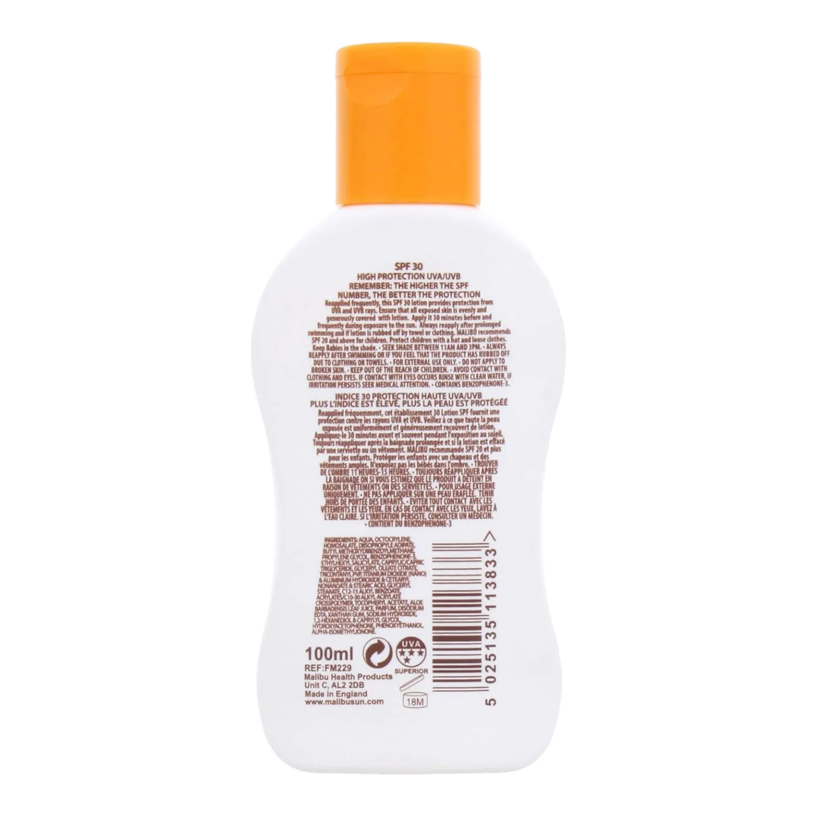 Malibu Sun Lotion 100ml SPF30