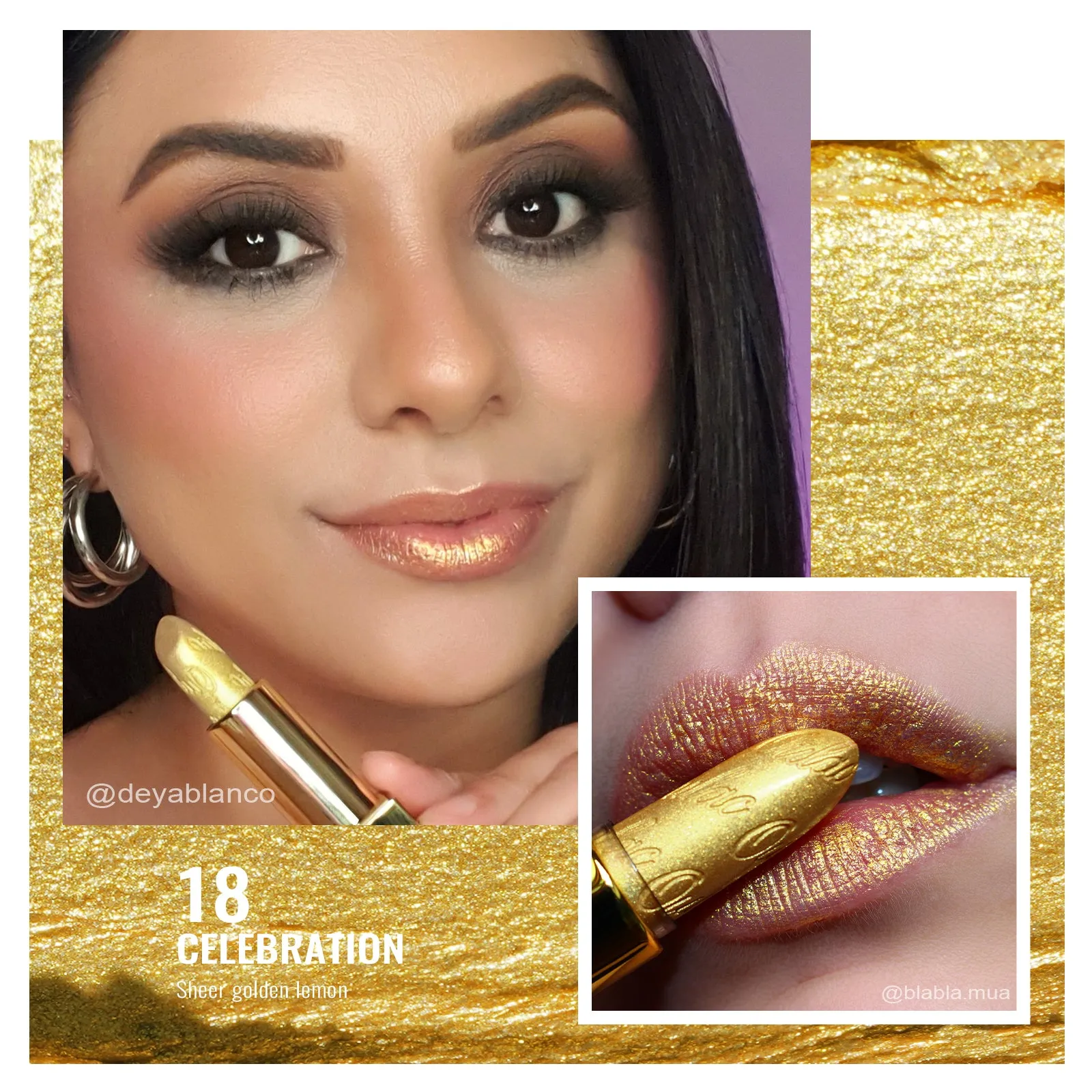 Metallic Shine Lipstick | D18 Celebration