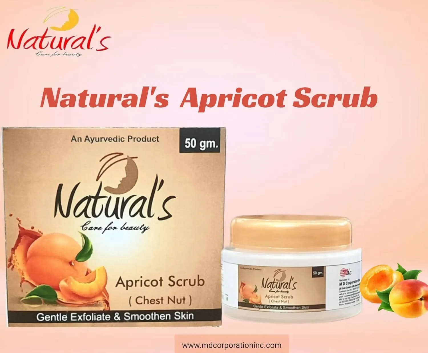 Natural's Care for Beauty - APRICOT SCRUB (50 g)