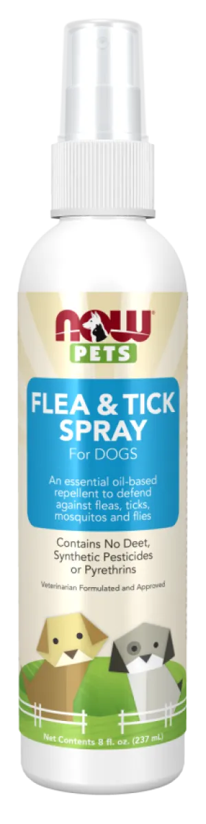 NOW Pets Flea and Tick Spray 8 fl . oz