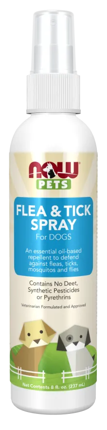 NOW Pets Flea and Tick Spray 8 fl . oz