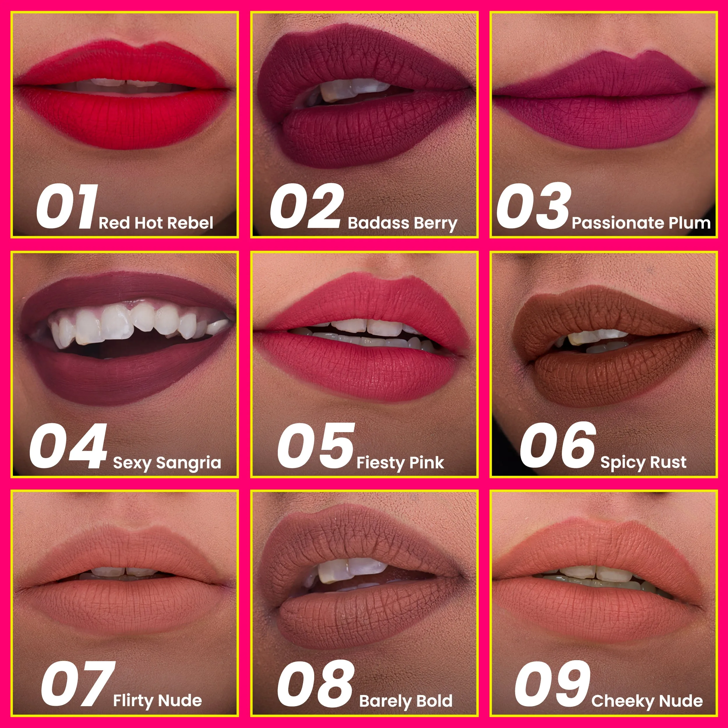 NY Bae Velvet Mousse Liquid Lipstick- Fiesty Pink 05 (6.5ml) | Velvet Matte Finish | Transferproof | Smudgeproof | Ultra Light | Smooth | Moisturising Pink Lipstick