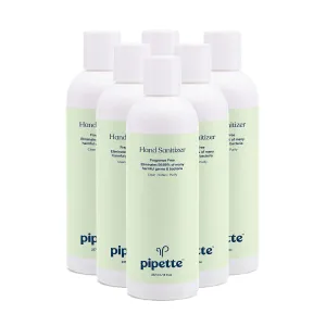 Pipette Hand Sanitizer Gel, 65% Alcohol, Moisturizing, Non-Sticky, No Rinse, Plant-Derived, 8-Fl Oz, 6-Pack