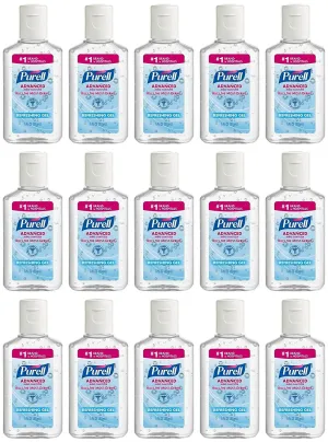 Purell Advanced Hand Sanitizer Refreshing Gel, 1 Fl Oz (15-Pack)