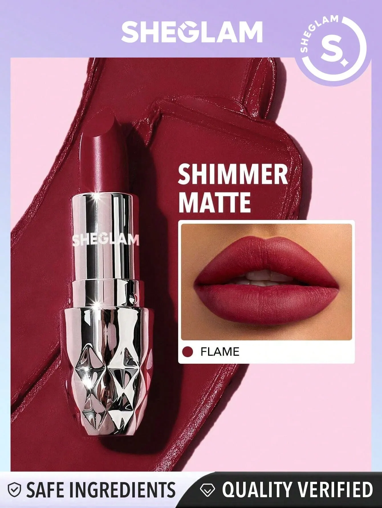 SHEGLAM Starlight Velvet Lipstick - Flame