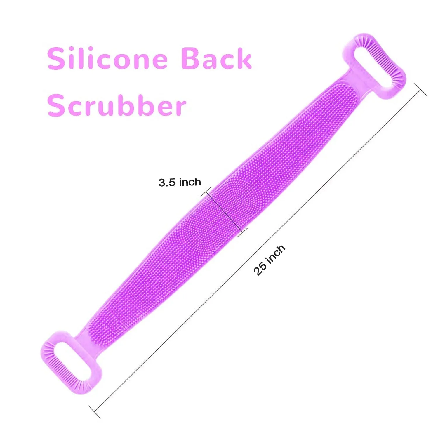 SILICONE BODY BACK SCRUBBER DOUBLE SIDE BATHING BRUSH FOR SKIN DEEP CLEANING WITH HOOK