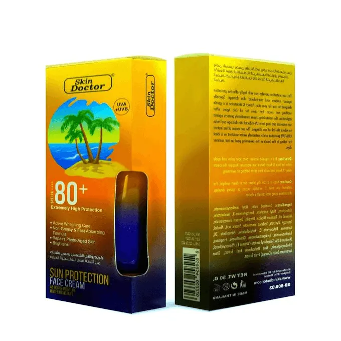 Skin Doctor Extremely High Sun Protection Face Cream SPF 80  - 50g
