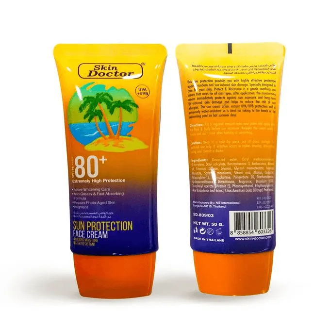Skin Doctor Extremely High Sun Protection Face Cream SPF 80  - 50g