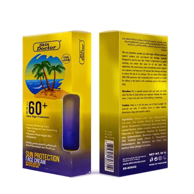 Skin Doctor Very High Sun Protection Face Cream SPF 60  - 50g