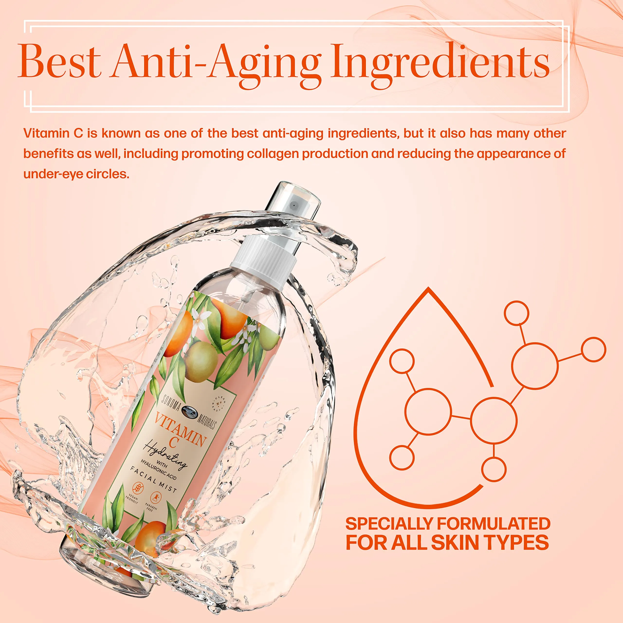 Sonoma Naturals Vitamin C Hydrating Facial Mist, 8 fl oz