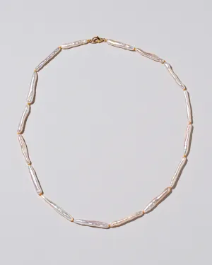 Stick Pearl Strand Necklace - Natural
