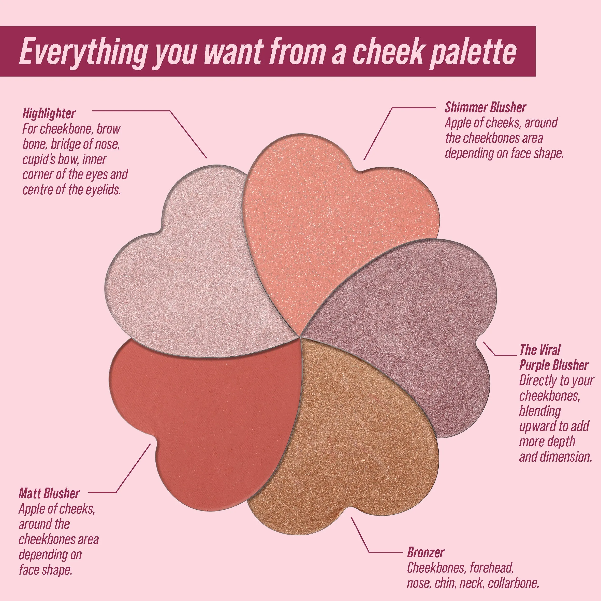 TINTARK Heart Me More Blush Palette - Dark