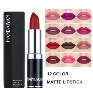 Velvet Smooth Matte Lipstick - 12 Colors Rose Purple Lip Gloss Set